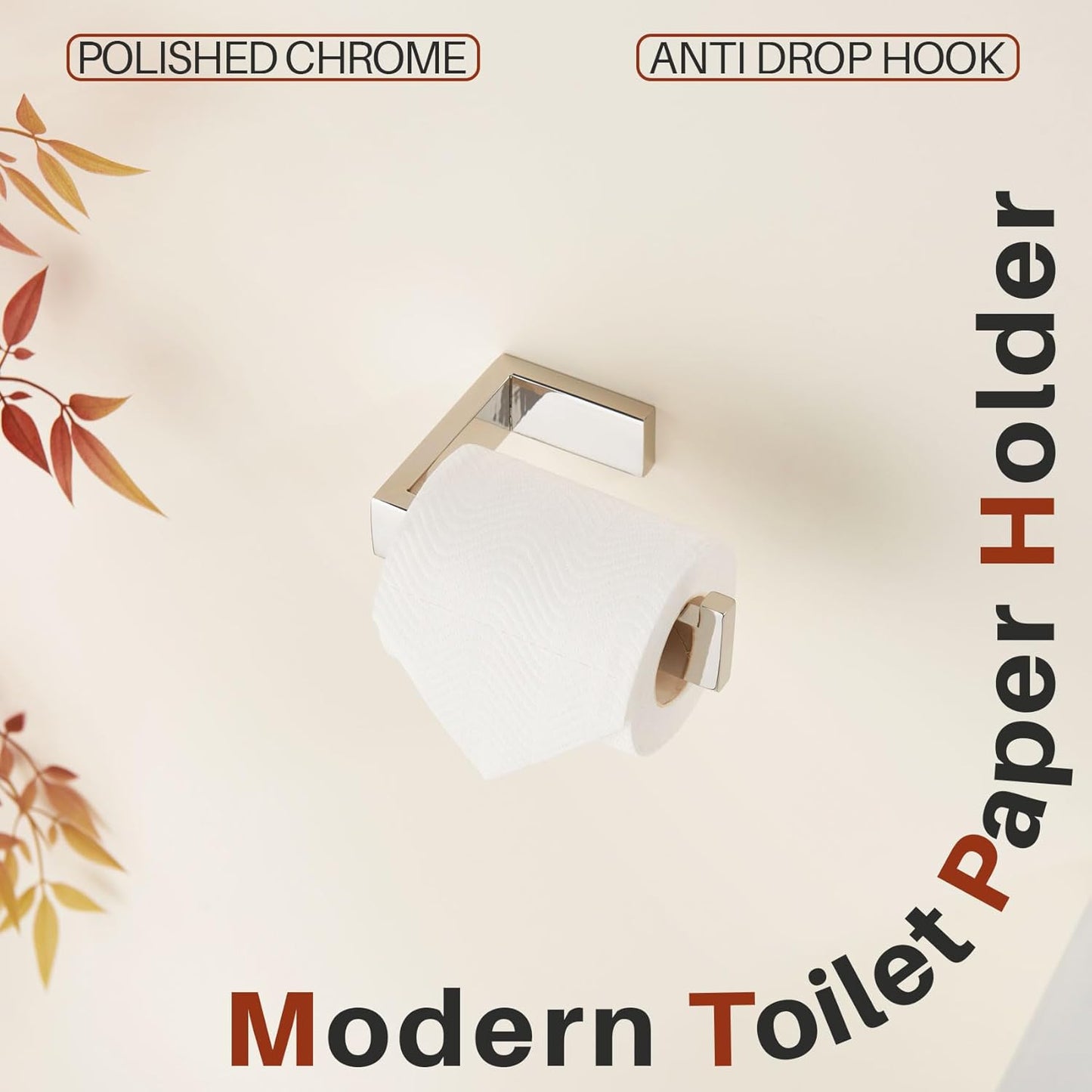 KOKOSIRI Toilet Paper Holder Chrome for Kitchen Bathroom Washroom Toilet Roll Holder Hold Mega Rolls Wall Mounted Polished Stainless Steel B2009CH