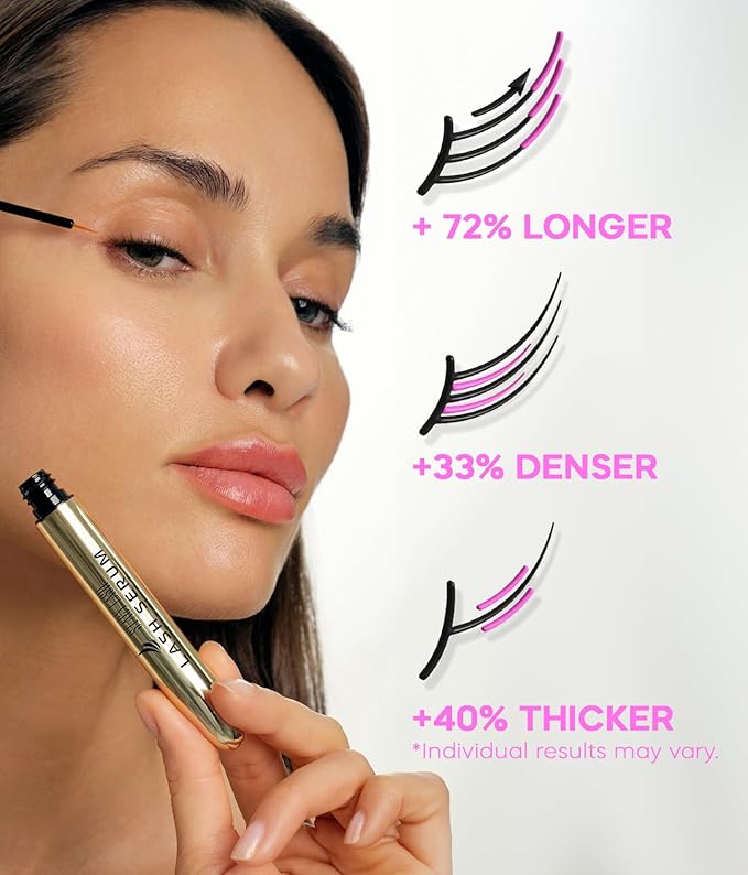 Stacy Lash Growth Serum (0.17fl.oz / 5ml) | Eyebrow & Eyelash Enhancing Serum for Natural Lashes & Brows