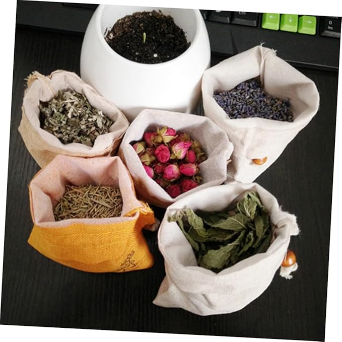 2Pcs Natural Fragrance Sachets for Closet and Freshening Cotton Linen Air Fresh Bags with Dried Flowers Floral Scent Eliminates Odors for Cars Suitcases Handbags Random Color