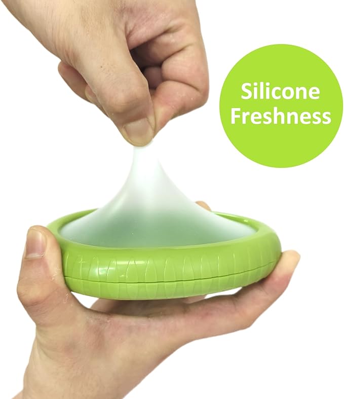 Silicone Food Storage Containers Avocado Saver for Fridge Onion Storage 4-Piece Set Reusable Anti-Oxidation Box Perfect for Vegetables Fruits Lemons Garlic Tomatoes Potatoes