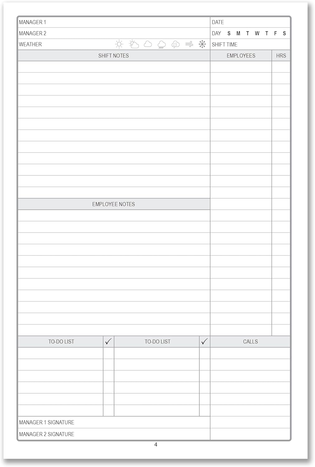 BookFactory Manager Notebook Manager's Log Book Planner Management Logbook, Laminate Hardbound 100 Pages 6" x 9" (Made in USA)