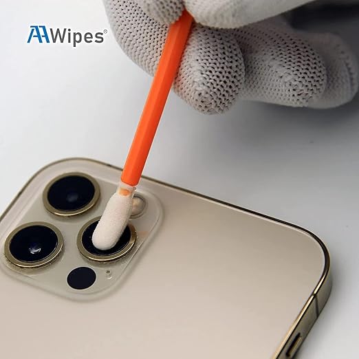 AAwipes Foam Tip Cleaning Swab Kit (5 Types, 500 Pack) Cleanroom Sponge Stick Foam Swab Bundle for Printer, Painting, Gun, Optics Lens,Camera Industry Use (FC501)