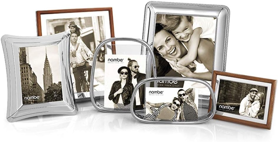 Nambe Portal Picture Frame, 4" x 6” | Vintage and Contemporary Design | Tabletop Display and Home Office Décor | Made of Silver Plate and Glass | Designed by Mike Altomari