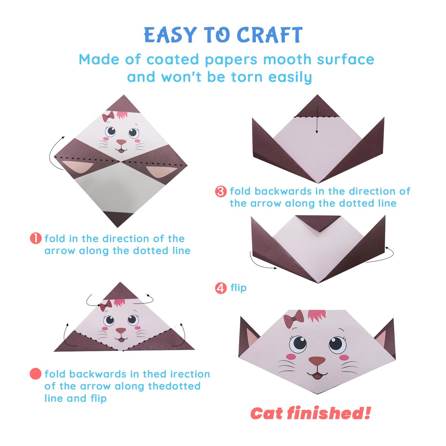 Origami Kit for Kids Ages 5-16, 116 pages with 54 Patterns & Instruction Book | Origami Paper Kit for Beginners & Advanced | Arts & Crafts Toys for Girls & Boys Ages 8-12 | Birthday & Christmas Gifts