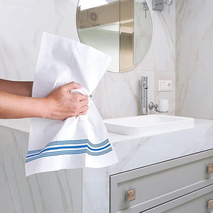 Vplus 300 PACK Guest Towels Disposable Bathroom, Decorative Bathroom Napkins Cloth Feel, Soft, and Absorbent Disposable Paper Hand Towel for Dinners, Kitchen, Parties, Weddings, Christmas Party