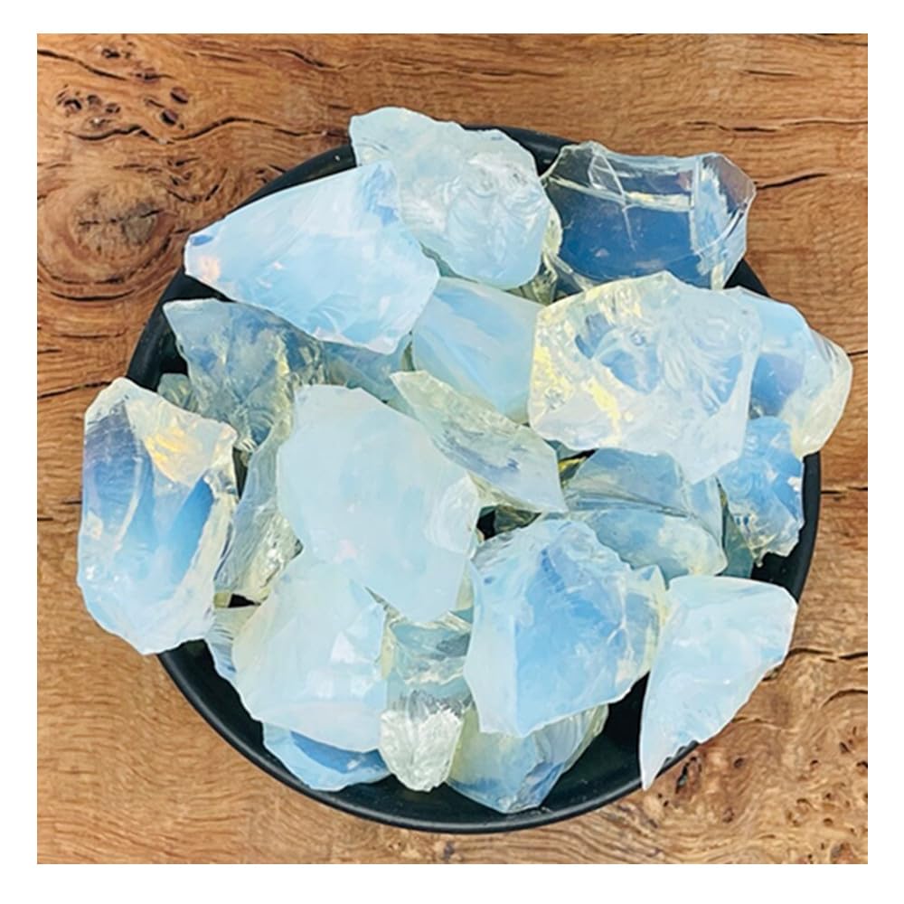 Zenkeeper 1Lb Rough Opalite Crystal Natural Raw Opalite Stones and Fountain Rocks for Tumbling, Cabbing, Polishing, Wire Wrapping, Wicca and Reiki Crystal Healing