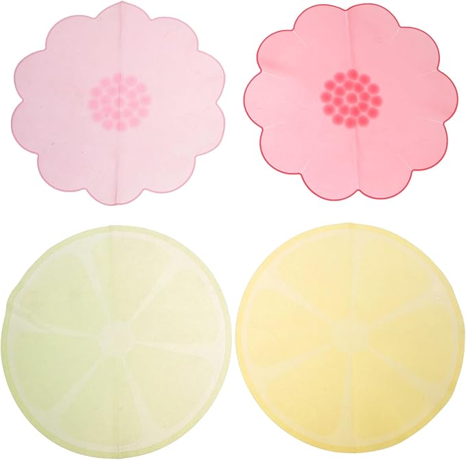 4pcs Silicone Stretch Lids for Bowls Food Grade Flexible Seal Covers Reusable Bowl Covers for Kitchen Oven Microwave Refrigerator Food Preservation