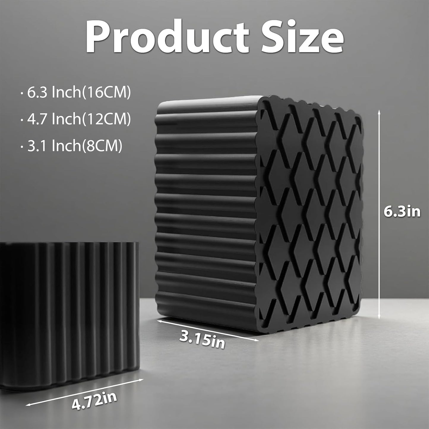 Auto Lift Pads, 4 Pack Solid Rubber Car Lift Pads, Anti-Skid Lift Block Spacer Pad for Car Lifts, Jacks and Racks, 3000lbs Loading Capacity, 6.3" x4.7" x 3.1"