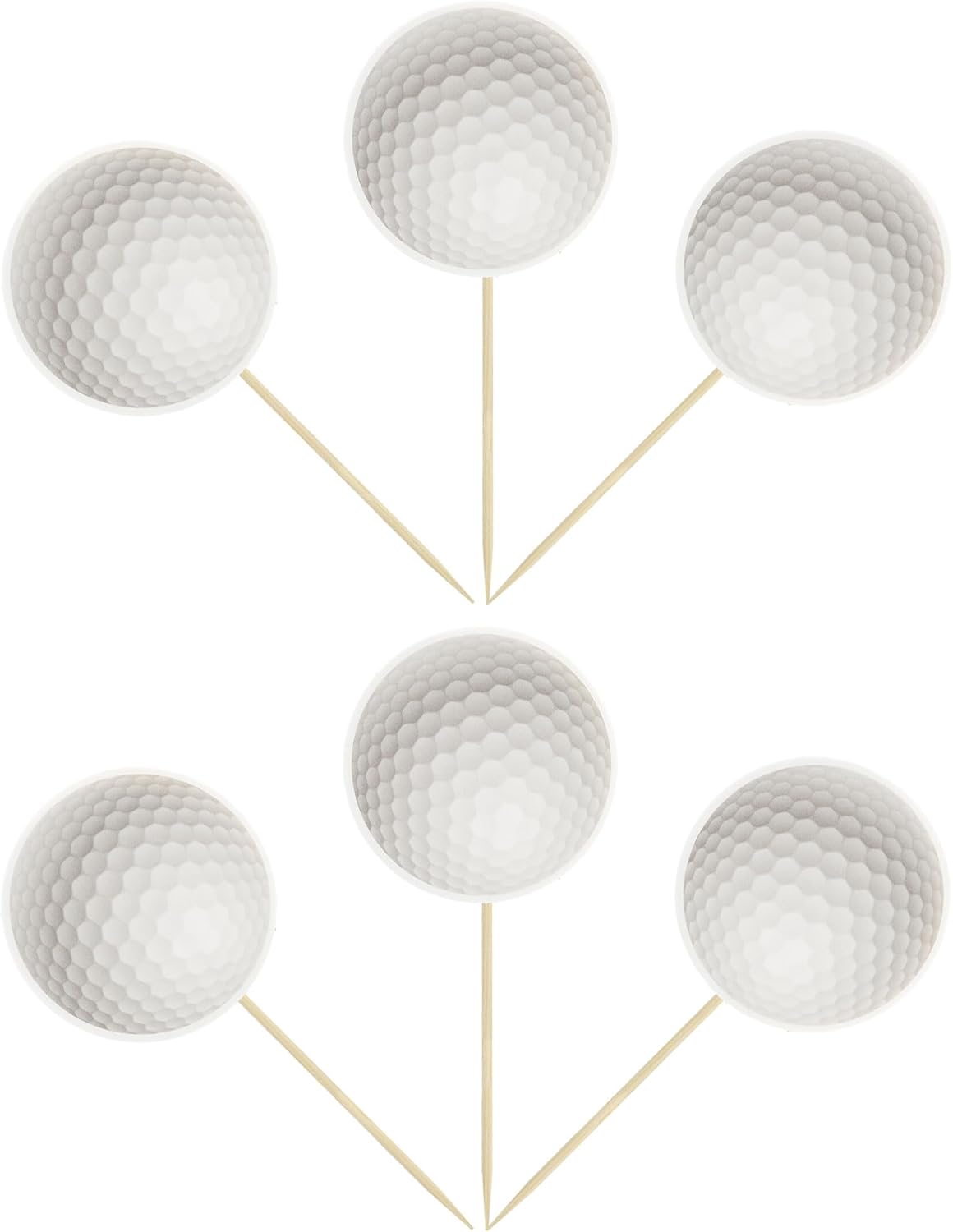 36Pcs Golf Cupcake Toppers Sports Golf Ball Cupcake Picks for Baby Shower Outdoor Sports Players Theme Birthday Party Cake Decorations Supplies