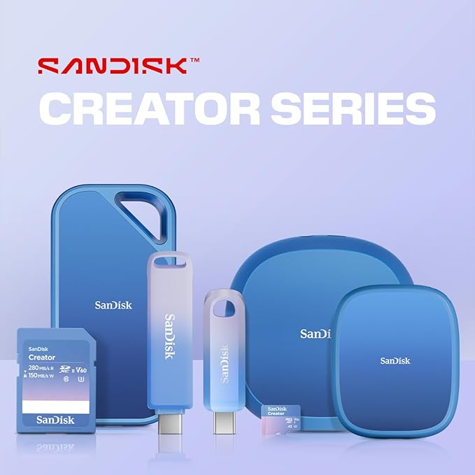 SanDisk 2TB Creator Phone SSD - Up to 1,000 MB/s - Compatible with MagSafe for Your USB-C Smartphone - Shoot in ProRes with iPhone 15 Pro/Pro Max and iPhone 16 Pro/Pro Max - SDSSDE62C-2T00-G25