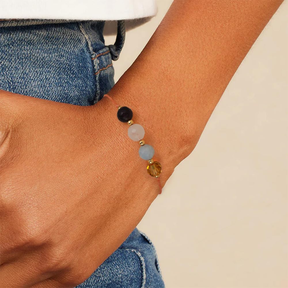 Fezodo Pregnancy Gifts for Expecting Mom, Protection Crystals Natural Energy Healing Crystal Beaded Bracelet Empath Protection Bracelet for Women Chistmas Valentines day Birthday Gift for Friends Women