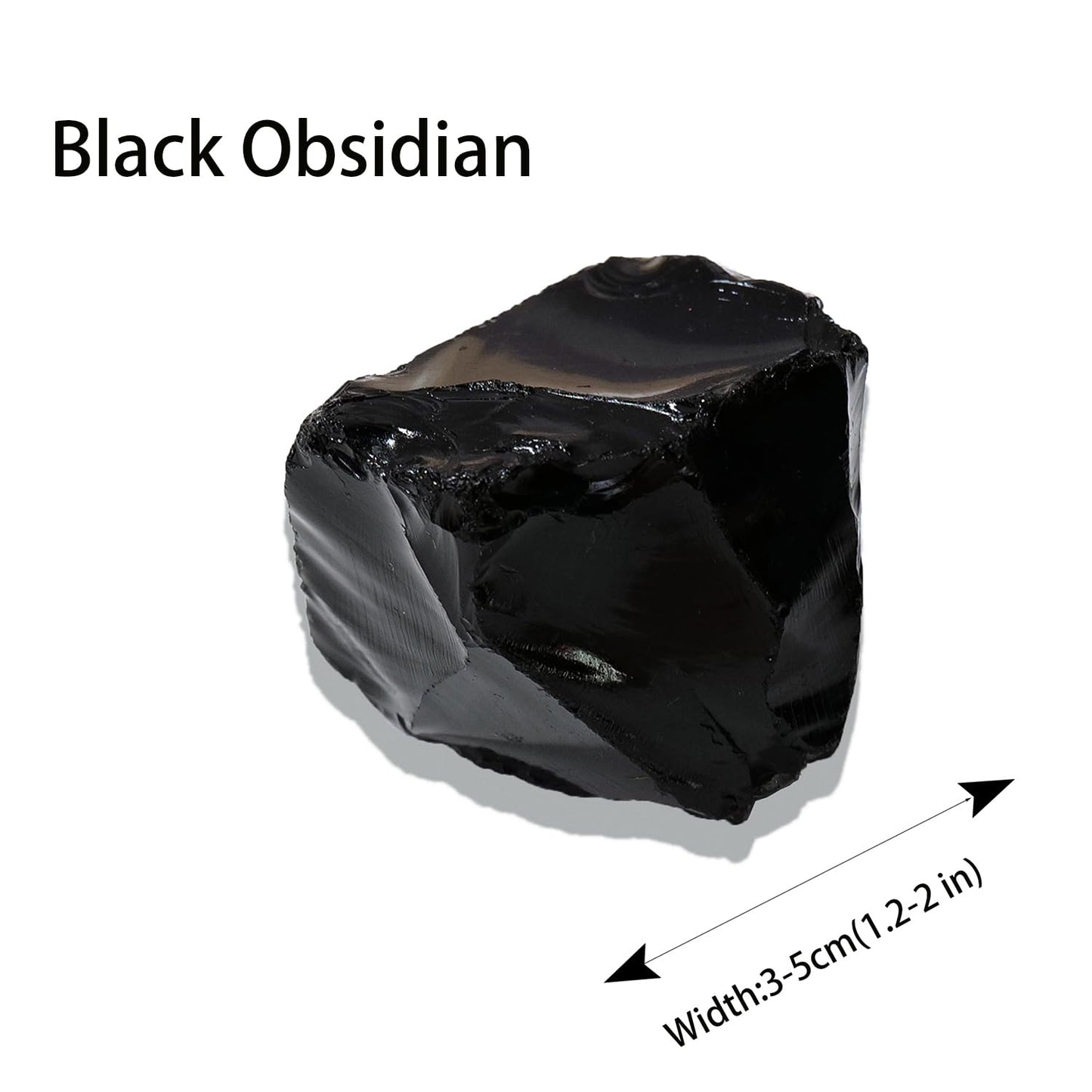 Apengshi 1.2-2'' Obsidian Raw Stone Natural Crystal Healing Crystal and Stone Rough Rocks for Fountain Home Garden Decor Meditation