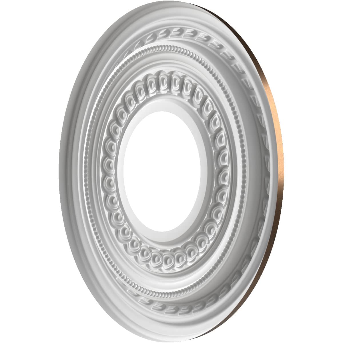 Ekena Millwork Cmp10Cocab Cole Thermoformed Pvc Ceiling Medallion (Fits Canopies Up To 4 1/4), 10Od X 3 1/2Id X 3/4P, Metallic A