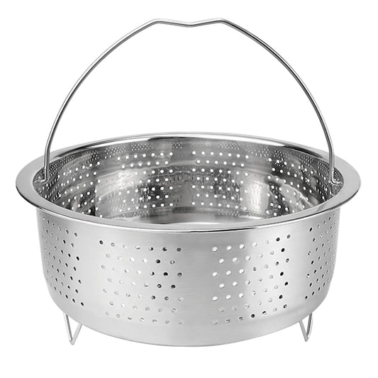 LNQ LUNIQI Stainless Steel Steamer Basket with Handle Rice Cooker Steaming Basket Metal Steamer Insert Steaming Rack for Rice Cooker Warmer Kitchen Cookware Silver（20cm）