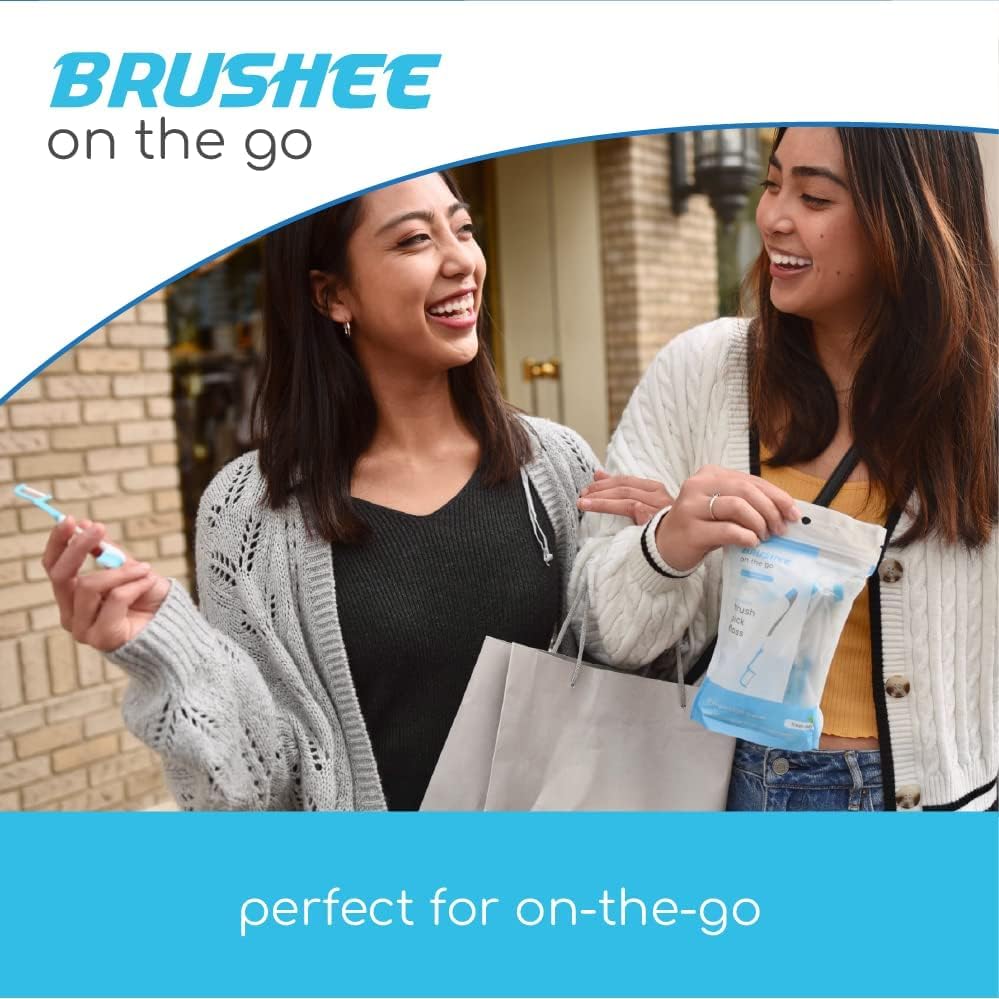 The Evolution of Oral Care | 4-in-1 Tool (Paste + Brush + Floss + Pick) | Individually Wrapped | Disposable | Prepasted Travel Toothbrushes | Small Adult Toothbrush - (24-Pack)