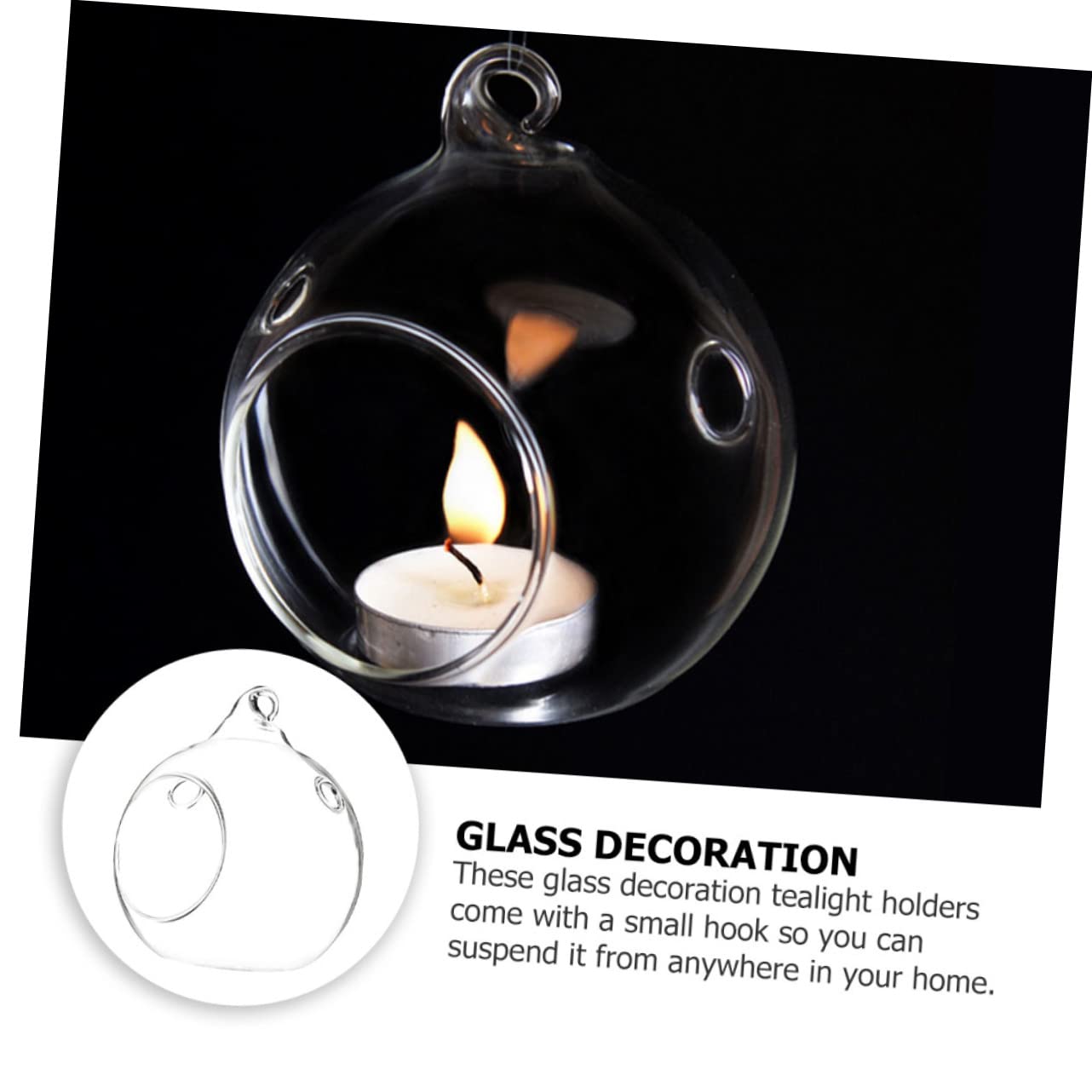 BESTOYARD 20pcs Glass Tealight Holder Modern Hanging Candle Stand for Weddings Home Decor and Centerpieces Versatile Glass Terrarium for Candles and Plants