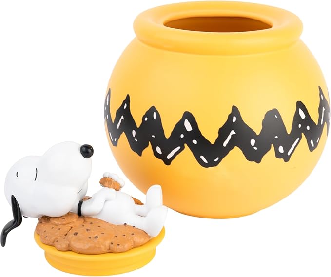 Grupo Erik Snoopy Cookie Jar With Lid | Snacks Canister | 20.5 x 20.5 x 24.6 cm | Candy Jar | Snoopy Gifts | Kitchen Decor | Airtight Food Storage Container