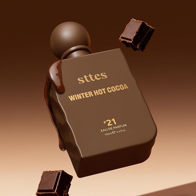 Sttes Perfume #21 for Women – Winter Hot Cocoa Eau de Parfum, Warm Cocoa, The Exact Sweetness You Remember:Hot Milk & Soft Vanilla Scent, Long-Lasting Sweet Gourmand Fragrance, 100ml
