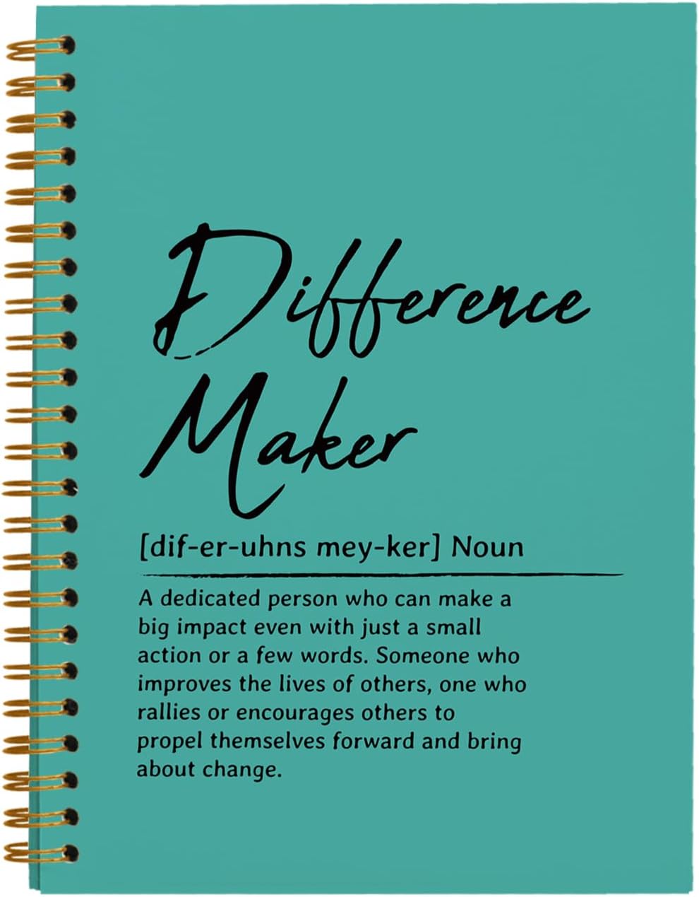 OXW Green Meeting Notebooks for Work, Difference Maker Gift Office Work Notebook Journal for Writing Note Taking, Thank You Gifts for Women Men Leader Boss Mentor Manager Principal, 5.5"x8.3"