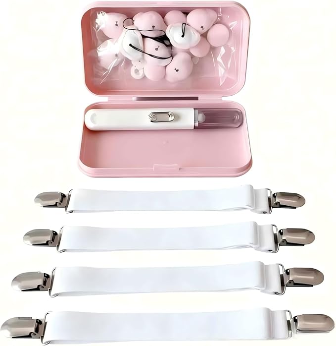 4 adjustable bed sheet straps and one duvet cover fastener set. Easy to install without flipping the mattress. The Quilt Fasteners are made of eco-friendly materials, safety, comfort and no pin holes