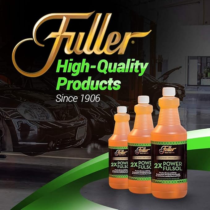 Fuller Brush 2X Power Fulsol Degreaser – Removes Grease, Oil, Grime & Stains – All Purpose Oil, Grease & Grime Cleaner For Bike, Automotive, Grill, Bathroom & Kitchen – Makes 30 Gallons (Pack of 6)