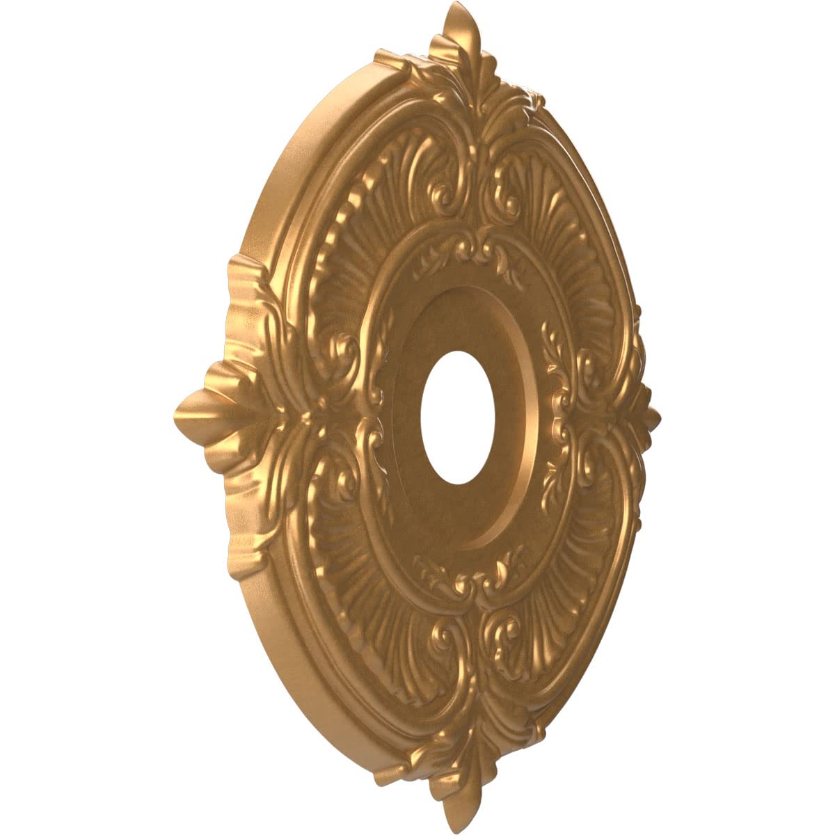 Ekena Millwork Cmp19Atbgl Attica Thermoformed Pvc Ceiling Medallion (Fits Canopies Up To 6 3/4), 19Od X 3 1/2Id X 1P, Bright Coa
