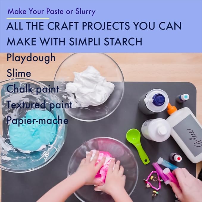 Simpli Starch® Dissolvable Starch Powder Mix. Makes Two Full 64 Oz Liquid Starch. Perfect For Laundry and Ironing, Add Directly to Your Washer. Ideal for Paper Mâché, Silly Putty, Playdough - 8oz (5)