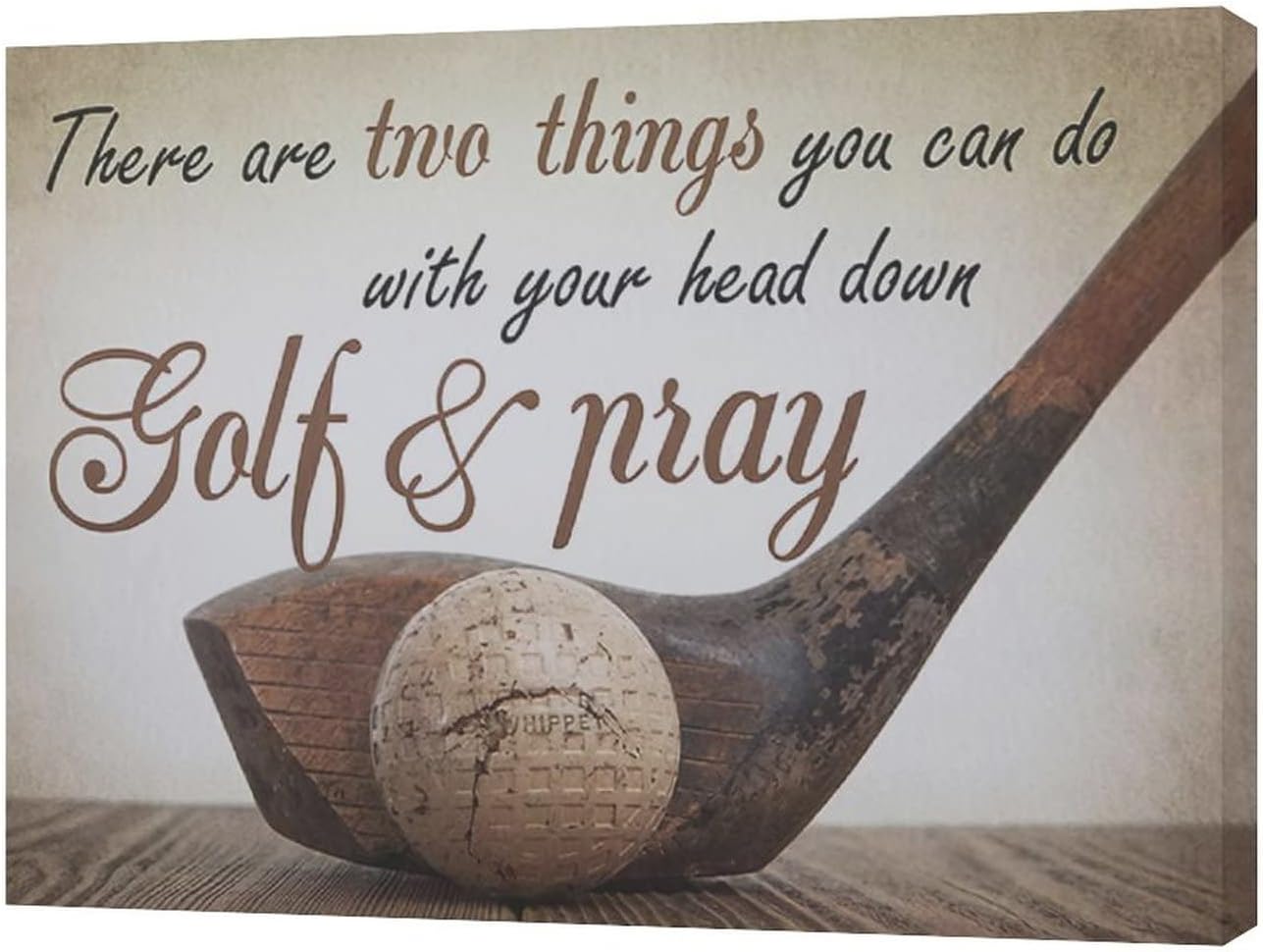 Golf Wall Art Sports Golf Pictures Wall Decor Motivational Quotes Canvas Painting Artwork Modern Home Decorations Framed for Bedroom Office Living Room 12"x16"