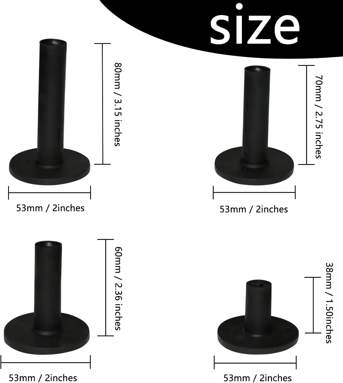 LeFeng Sports Golf Rubber Tees Holder Set, Mixed Size Durable and Hight Elastic Driving Range Tees, Colorful Golf Tees for Golf Practice Mat