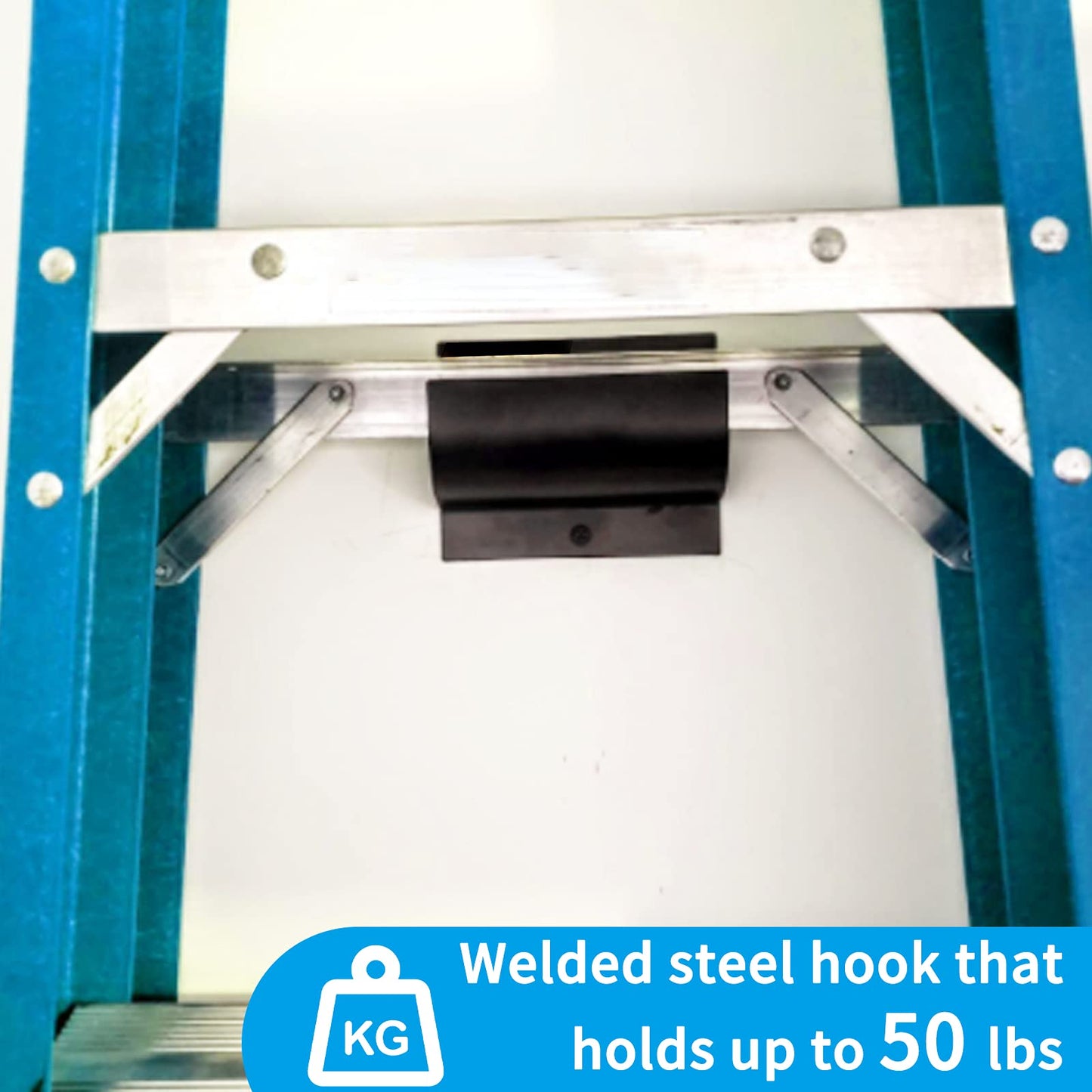 Lusheer Ladder Hooks for Garage Wall,Ladder Hanger for Garage Wall,Wall Mount Wheelbarrow Hanger, Patio Furniture, Chair & Ladder - Ladder Holder Wall Mount (2 Pack)