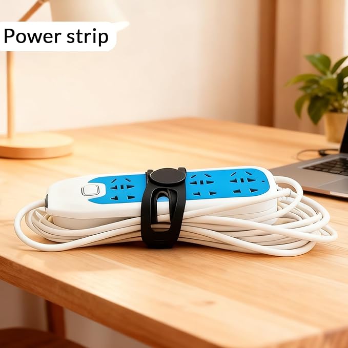 Silicone Utility Strap for Slow Cooker Lid, Pot, Bento Box, 21.65 In Reusable Elastic Self-Lock Silicone Tie for Bundling or Organizing Curtain, Cords, Yoga Mat, Camping Mat, 4pcs (Black)