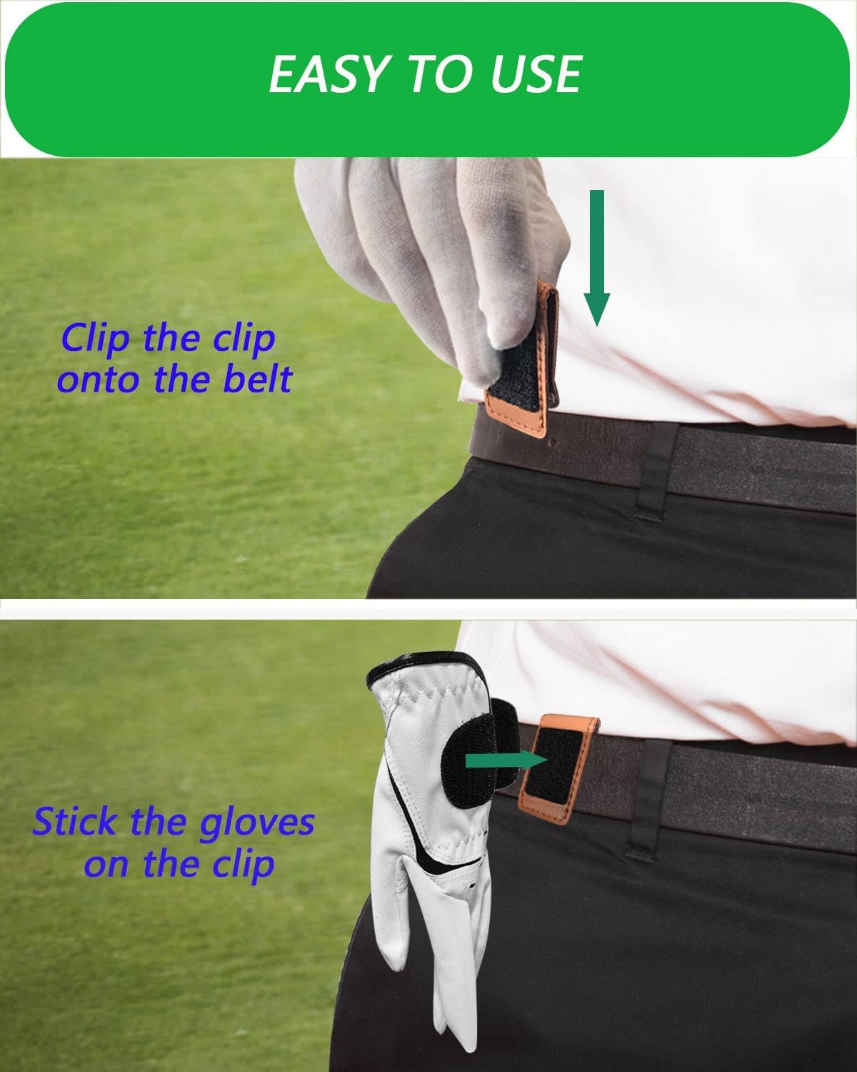Golf Glove Clip, Simple and Stylish Golf Glove Holder for Easy Access and Natural Ventilation Drying