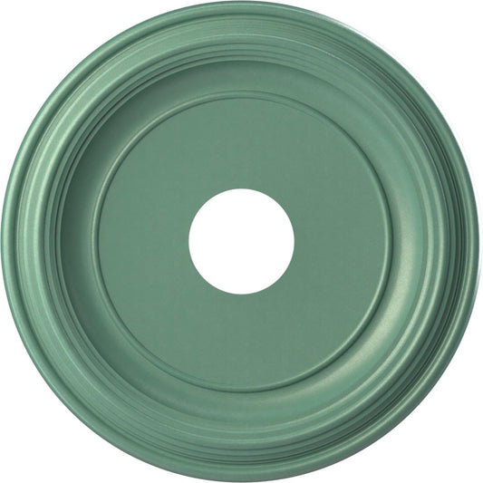 16Od X 3 1/2Id X 1 3/8P Traditional Thermoformed Pvc Ceiling Medallion (Fits Canopies Up To 9 1/2), Universal Pearl Metallic Sea