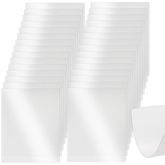 ZENFUN 30 Pc Plastic Cutting Board Mats, Flexible Clear Cutting Mats 15 x 12 In, Kitchen Cutting Board Sheets Frosted Placemats BPA-Free, Non-Porous