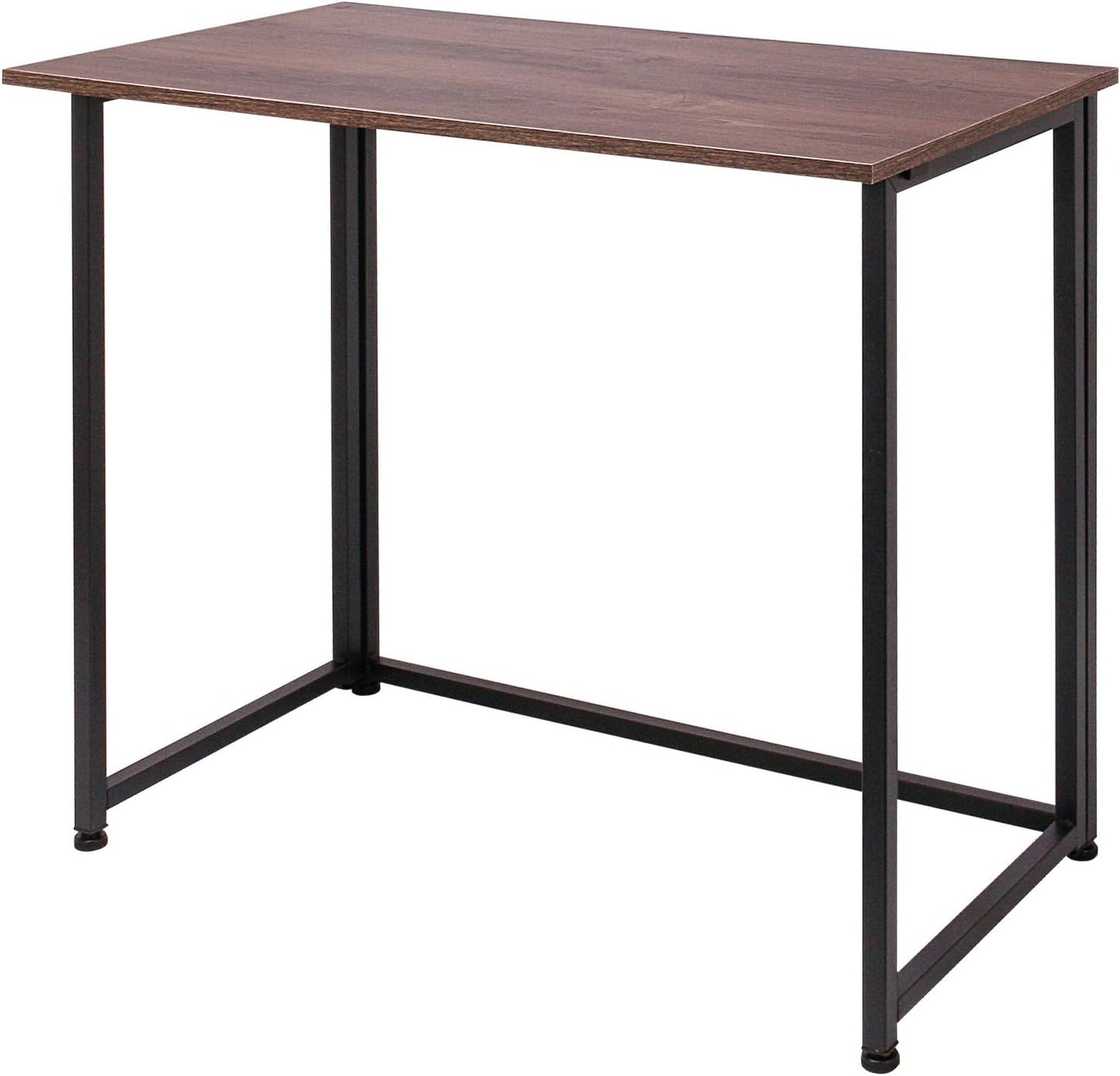 Leopard Outdoor Products Folding Computer Desk for Small Spaces, Space-Saving Home Office Foldable Computer Laptop Writing Desk, Compact Study Reading Table (Dark Brown)