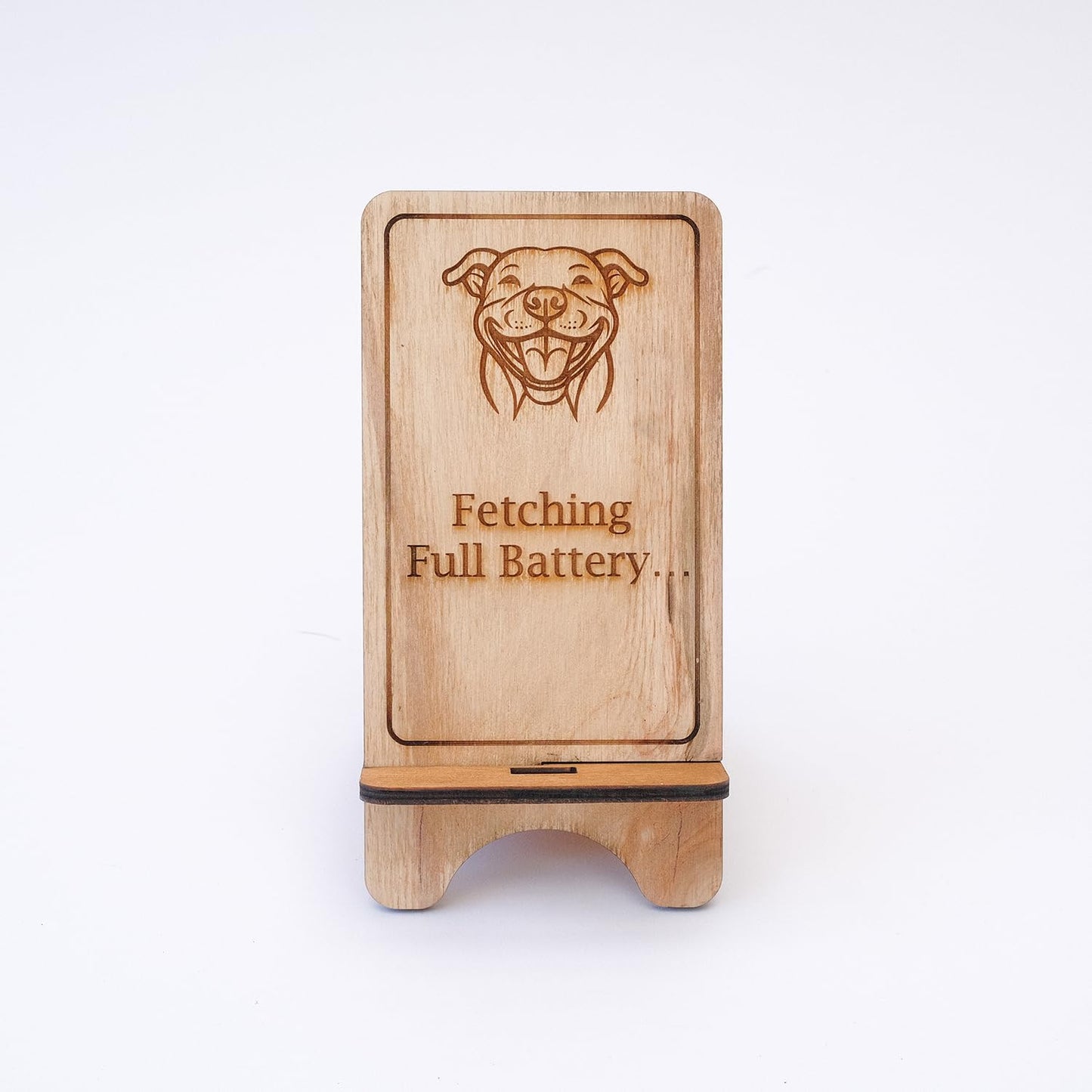 Personalized Smart Phone Stand for Pet Lovers Custom Dog Face Desk Holder Funny Gift for Home Office or Friends Handmade from Natural Materials