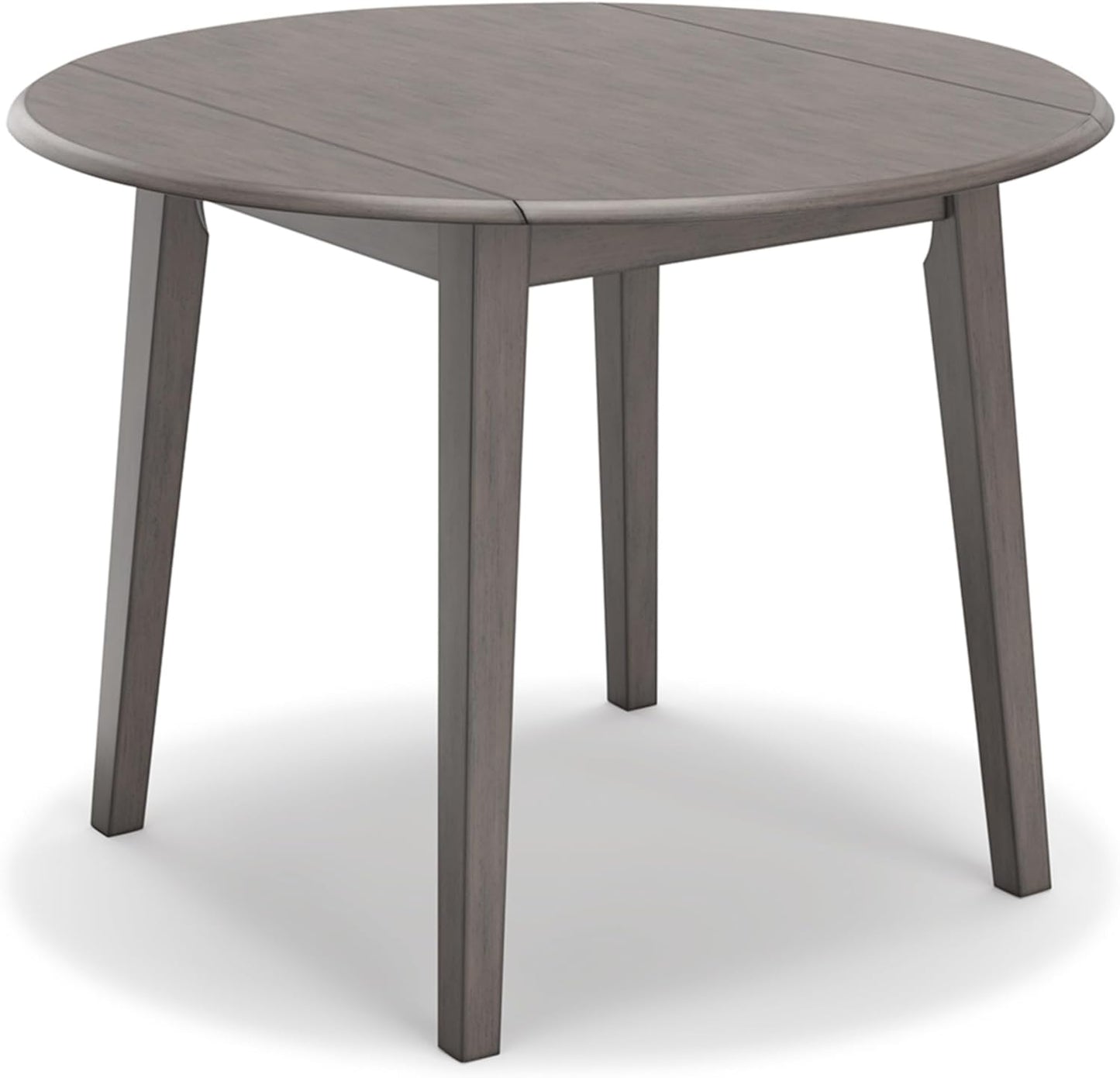 Signature Design by Ashley Shullden Casual Round Dining Small Drop Leaf Table, Seats up to 4, Gray