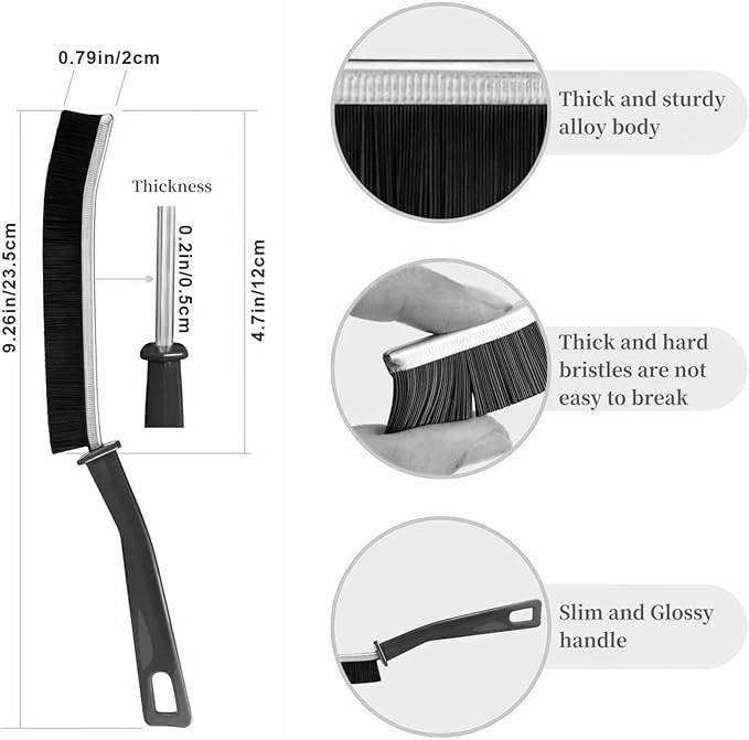1 PCS Crevice Cleaning Brush,Hard Bristle Crevice Cleaning Brush,Crevice Cleaning Tool is Effective to Clean The Small Gap of Kitchen, tolilet and Windows. (1pcs)
