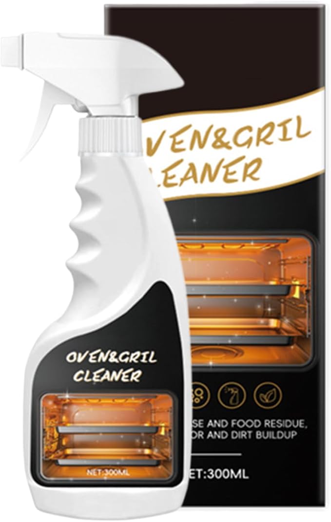 Oven and Grill Cleaner,300ml Degreaser for Grease Oil,Fryer Degreasing Spray | for Homeowners Busy Families Renters To Remove Grease Stain Oil From Microwave Oven Grill Kitchen