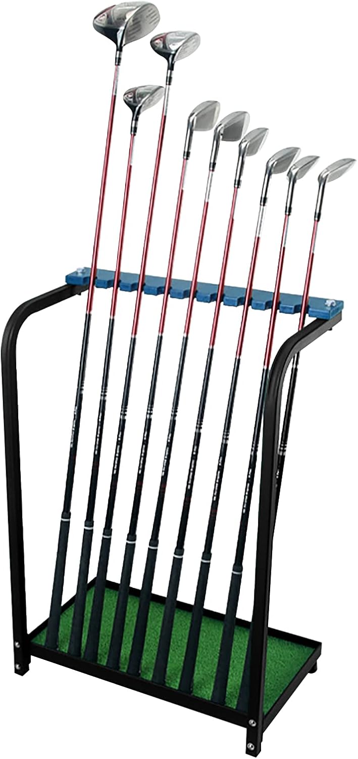 Golf Putter Stand, Metal Golf Clubs Organizer Rack Holder Display Shelf, Golf Club Set Storage Golf Putter Rack for 9 Putters