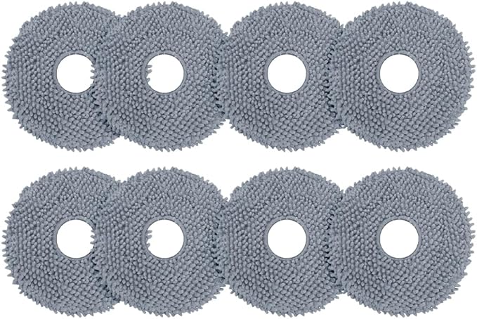 8 Pack Mop Pads for Roborock QV 35A/Qrevo S/Q Revo/Qrevo Pro/Qrevo Plus/Qrevo Master/Qrevo Slim/Qrevo Curv/Qrevo Edge Robot Vacuum Cleaner, Spin Cleaning Pads Replacement Parts Accessories
