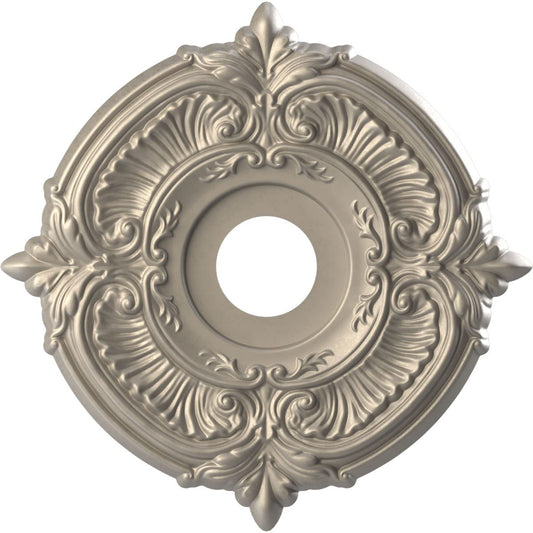 Ekena Millwork Cmp16Atcsv Attica Thermoformed Pvc Ceiling Medallion (Fits Canopies Up To 5 5/8), 16Od X 3 1/2Id X 1P, Metallic S