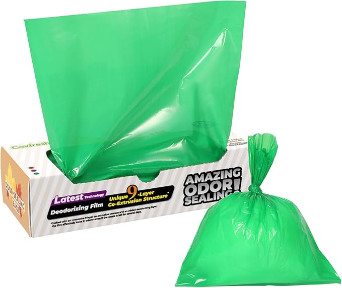 Odor-Sealing Dog Poop Bags 220 Count, Extra Strong Odor Control, Mutil-Layer Unscented Pet Waste Bags with Leak-Proof Design, Ideal for Dog Walks & Backyard Cleanup (Size:M, Color:Green)