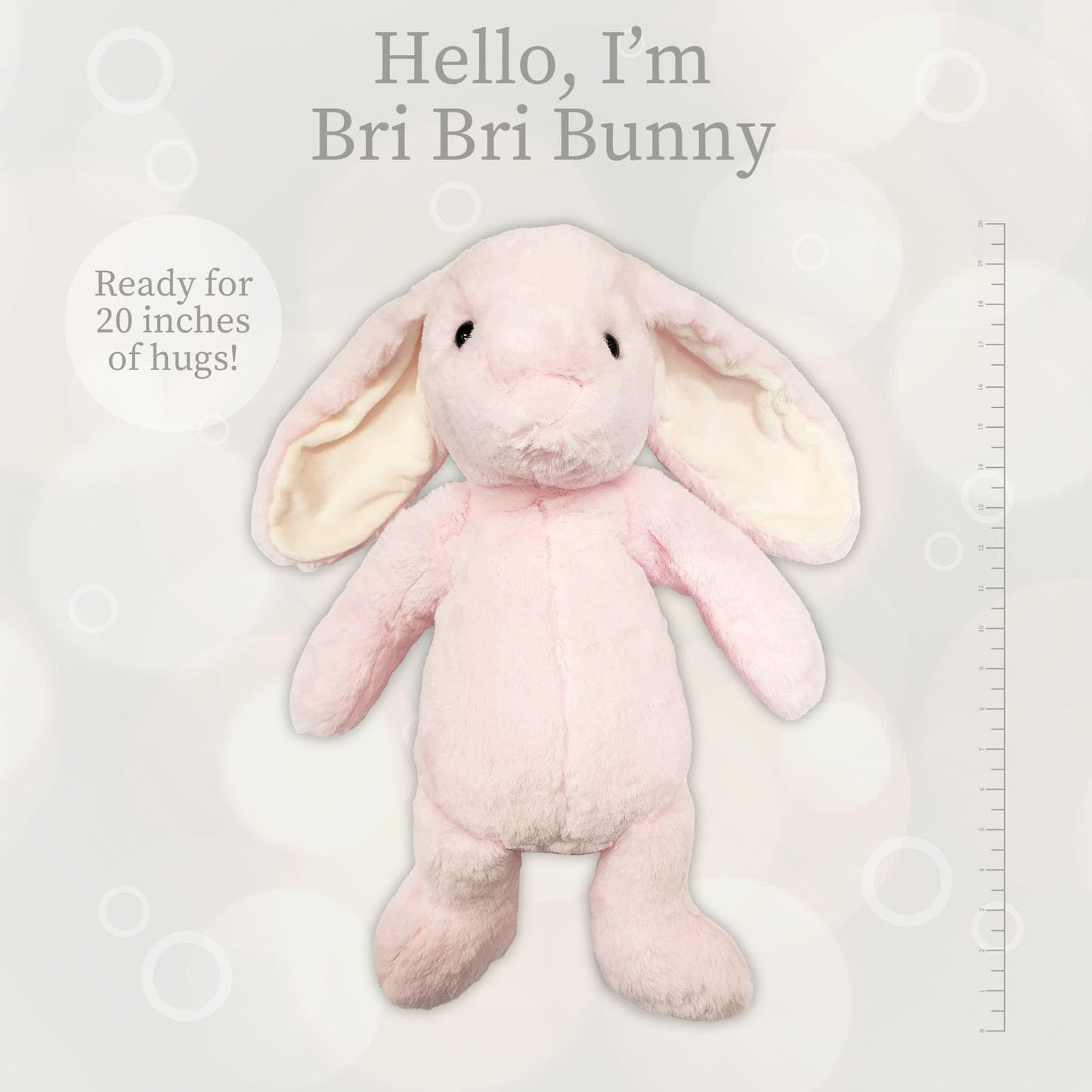 World's Softest Plush Stuffed Animal for Baby, Toddler, Kids, Adults - Adorable Toy Made from Kid-Friendly, Quality Materials - Lushee Rose BriBri Bunny 20"
