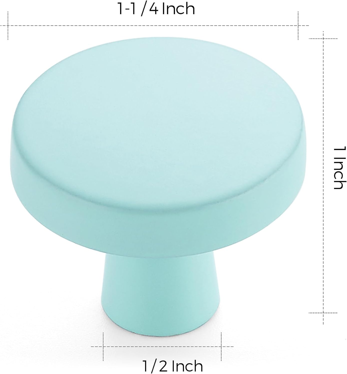 Ravinte 25 Pack Drawer Pulls 1-1/4 Inch Kitchen Cabinet Knobs Solid Round Dresser Drawer Knobs Green Dresser Knobs Drawer Knobs Simple Cabinet Hardware for Cupboard Drawer Pulls