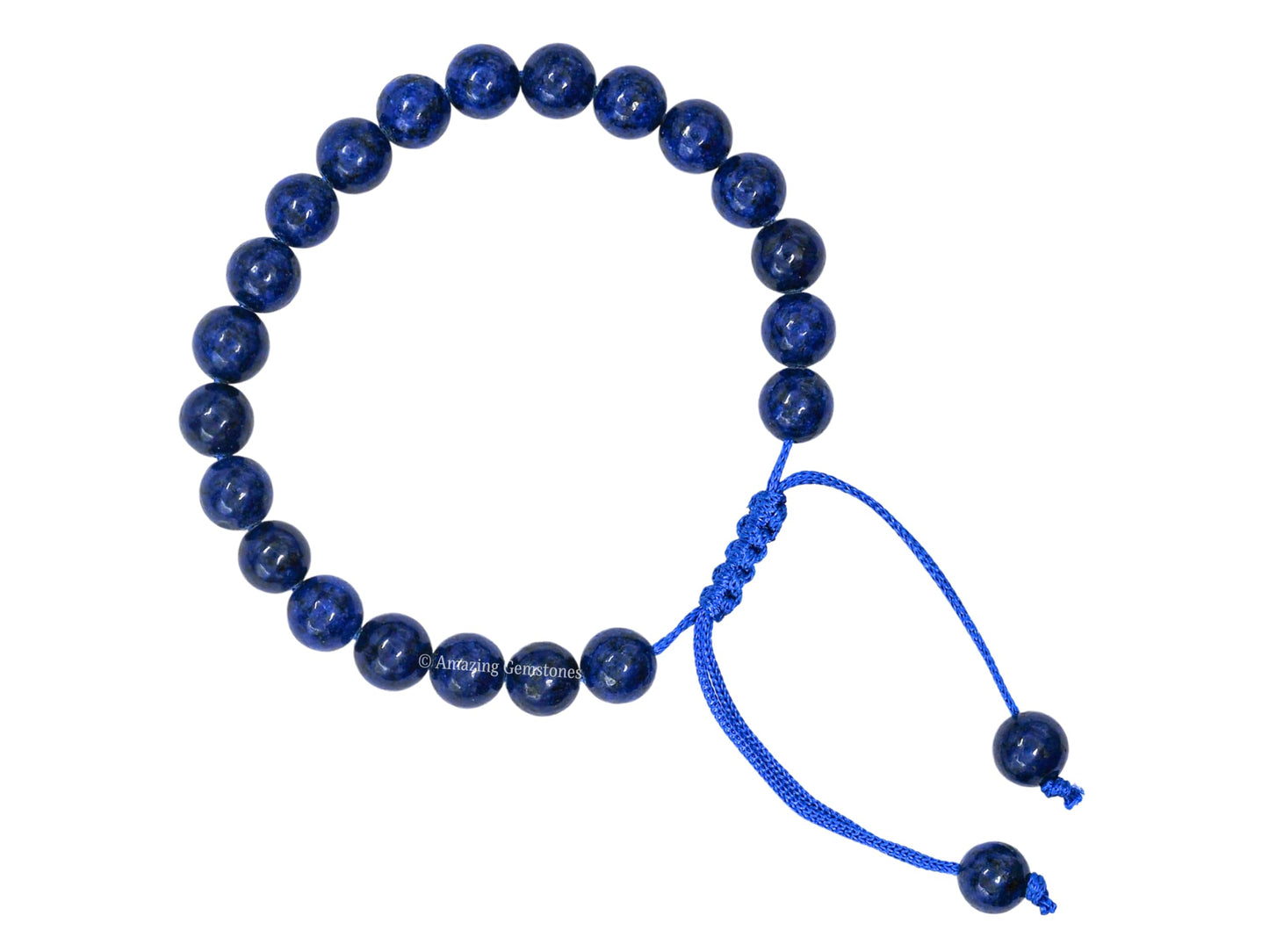 Amazing Gemstone Lapis Lazuli Bracelet for Women Men's Gifts - Protection Healing Crystal 8mm Gemstones Beaded Adjustable Bracelet Pulseras Para Hombres Mujer Stocking Stuffers (Lapis Lazuli Onyx)
