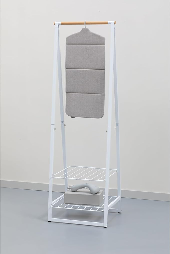 Brabantia - Foldable Steam Board - for High Pressure Clothes Steaming - Solid Heat Resistant Surface - Versatile Hanging Hook - Easier Steaming with Handheld Steamers - 36 x 16 inches - Gray
