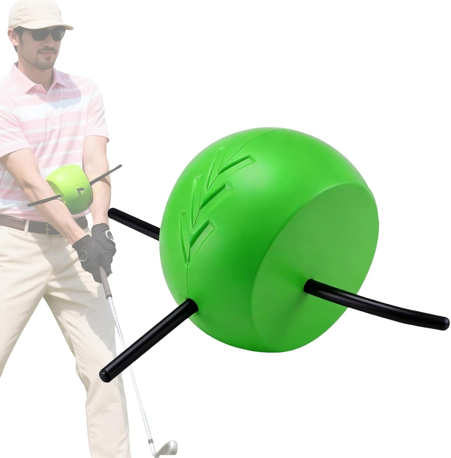 The Connector Golf Training Aid, Golf Swing Trainer for Posture Correction and Arm Positioning, Helps Improve Swing Mechanics and Accuracy