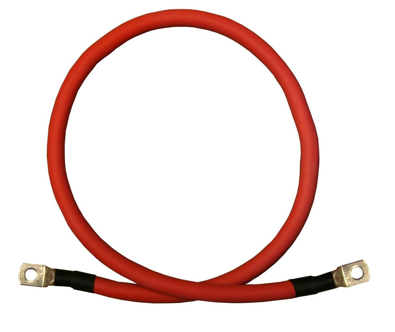 2 Awg Gauge Red + Black Pure Copper Battery Inverter Cables Solar, Rv, Car, Boat 18 In 5/16 + 3/8 Lugs