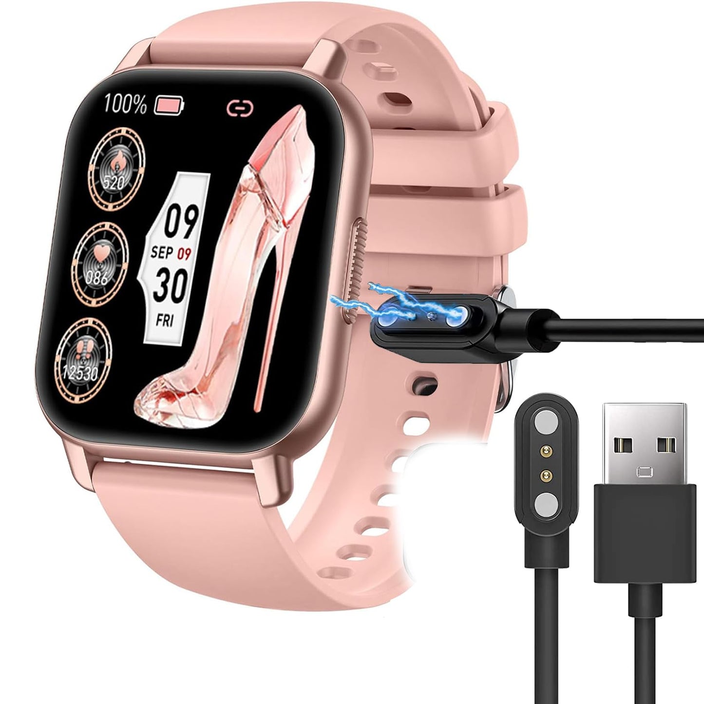 Compatible With Gerafame Smart Watch Charger, Lamshaw Magnetic Replacement Charger Compatible With Gerafame Smartwatch Y6/Weurgh